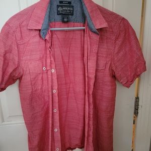 Men's American Rag Salmon Red Short Sleeved Shirt